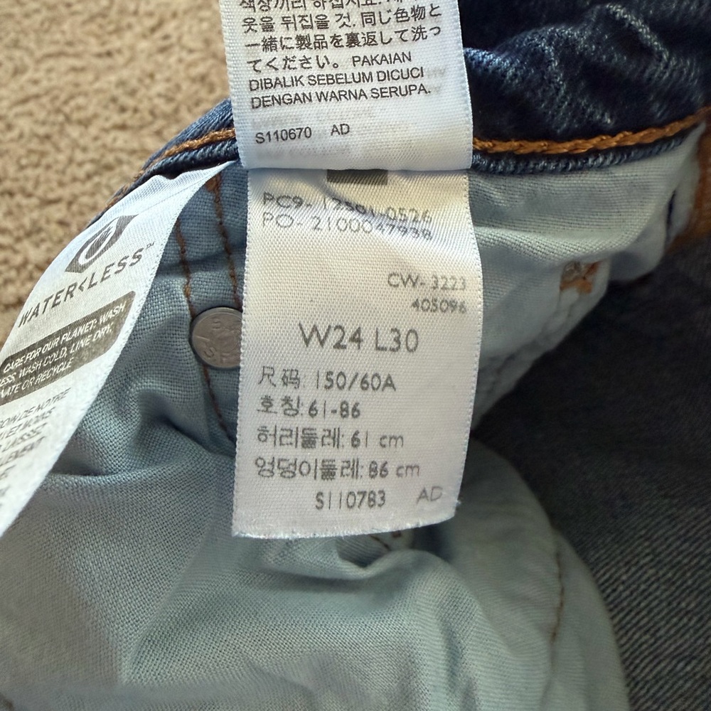 Levi's Women's High Rise Straight Blue Jeans 501 - Picture 3 of 4